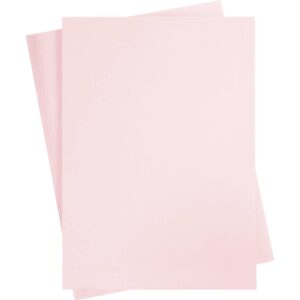 Karton, A2, 180 g, lys pink, 25 ark/ 1 pk.