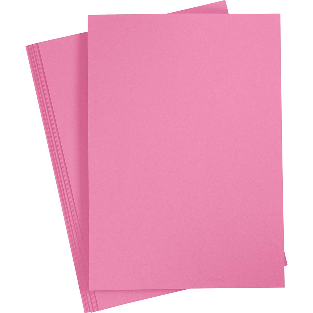 Karton, A2, 220 g, lys pink, 10 ark/ 1 pk.