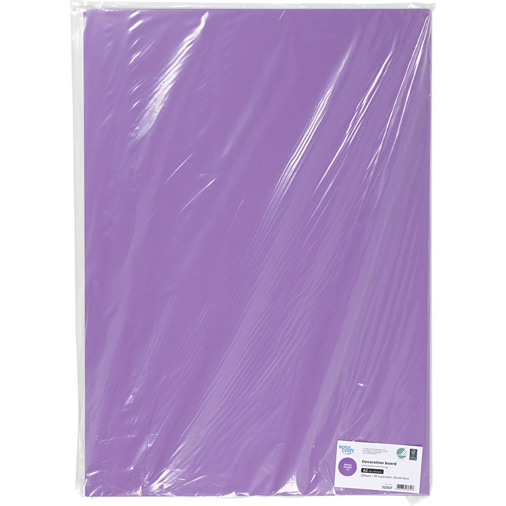 Karton, A2, 220 g, lilla, 10 ark/ 1 pk. - Image 2