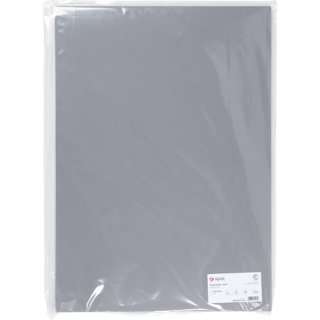 Karton, A2, 180 g, grå, 25 ark/ 1 pk. - Image 2