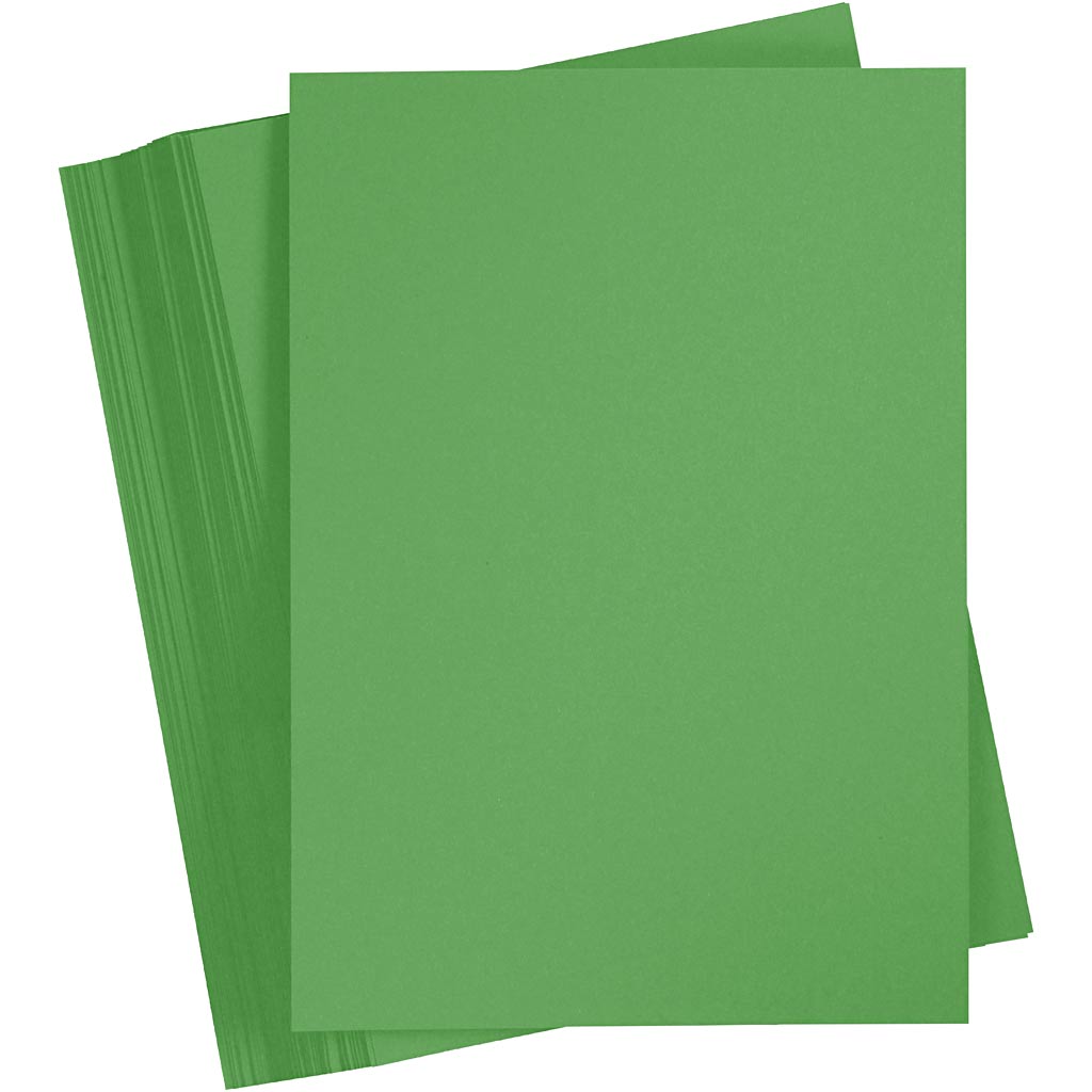 Karton, A3, ark 297x420 mm, 180 g, græsgrøn, 100 ark/ 1 pk.
