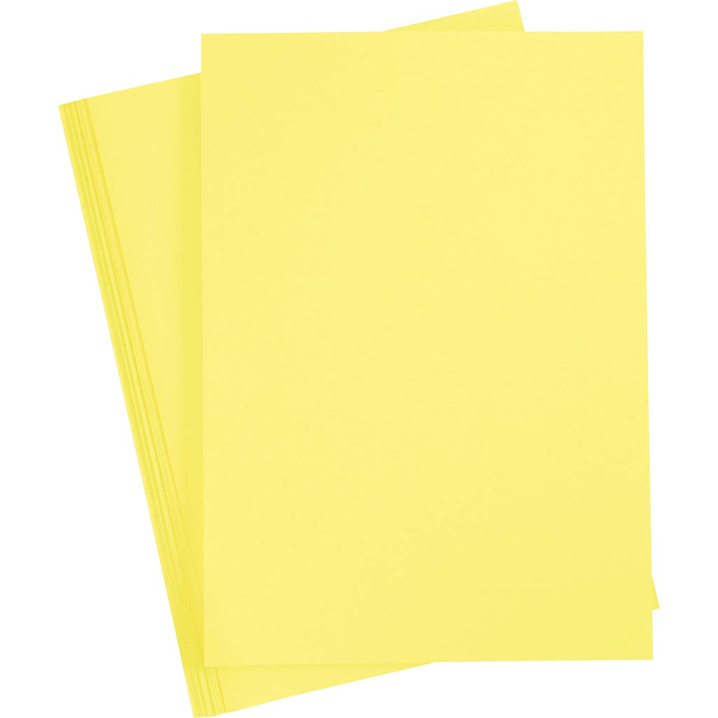 Karton, A3, 180 g, citrongul, 25 ark/ 1 pk.