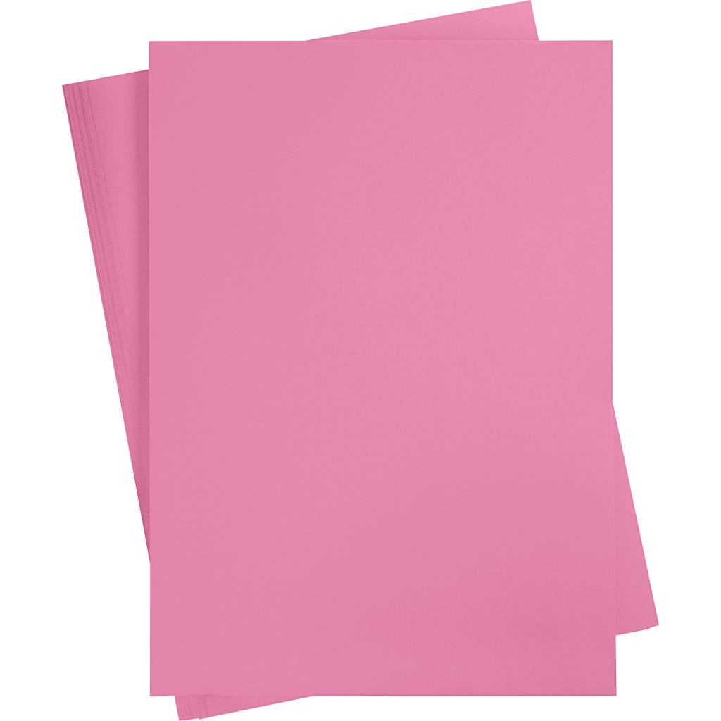 Karton, A3, 180 g, gl. rosa, 25 ark/ 1 pk.