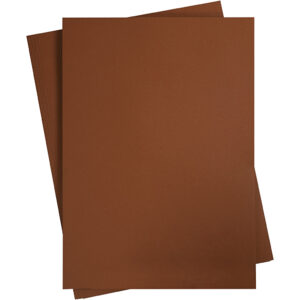 Karton, A2, ark 420x594 mm, 180 g, mørk brun, 10 ark/ 1 pk.