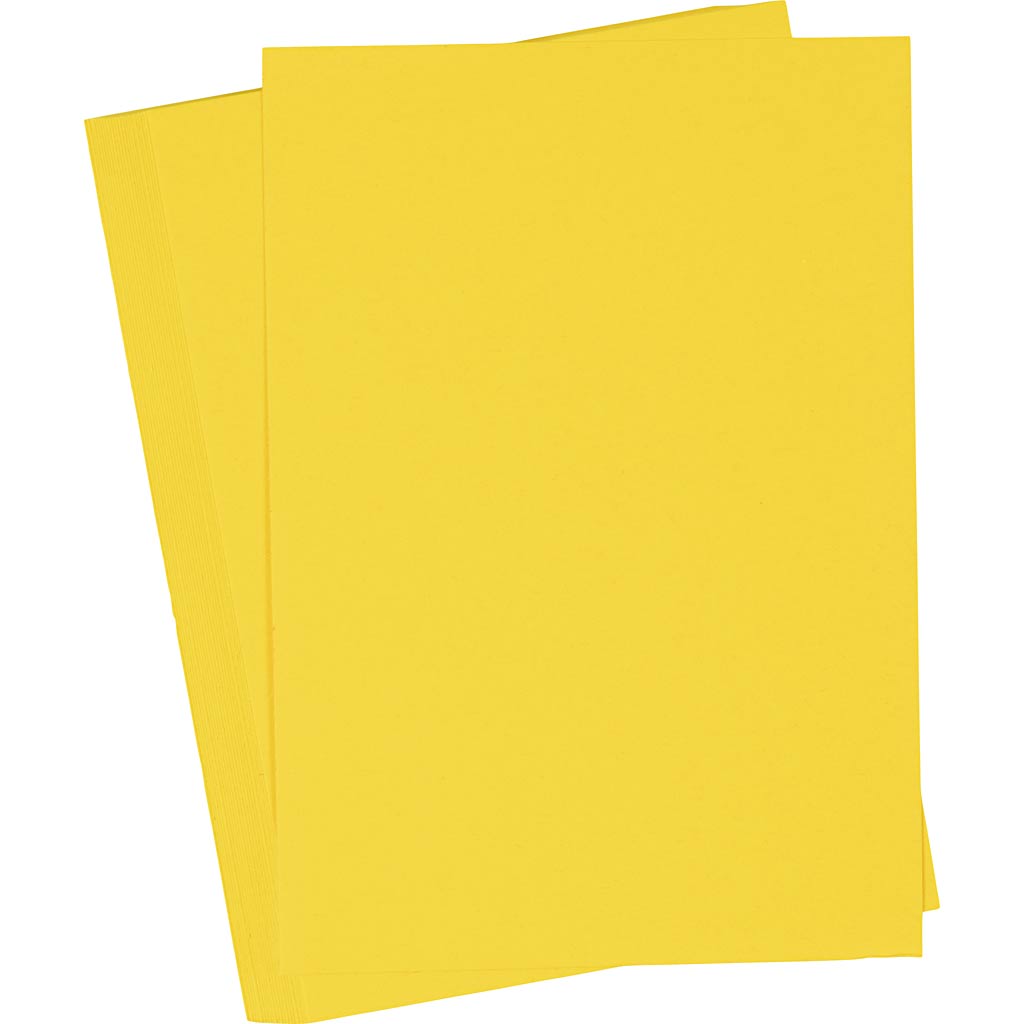 Karton, A6, 180 g, gul, 25 ark/ 1 pk.