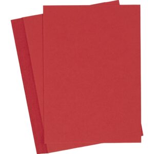 Karton, A6, 180 g, julerød, 25 ark/ 1 pk.