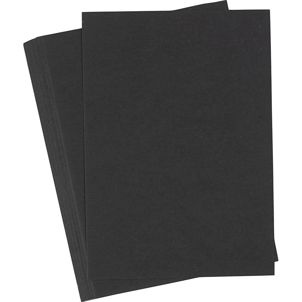 Karton, A6, 180 g, sort, 25 ark/ 1 pk.