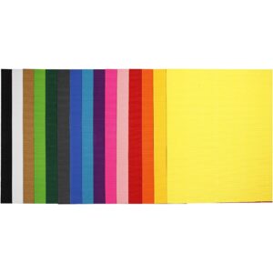 Bølgekarton, ark 50x70 cm, 80 g, ass. farver, 15 ark/ 1 pk.