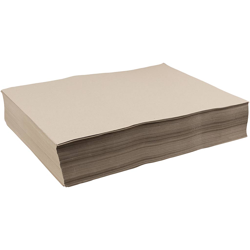 Karduspapir, A2, ark 420x594 mm, 135 g, grå brun, 500 ark/ 1 pk. - Image 3