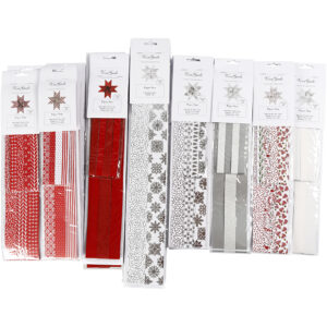Stjernestrimler, L: 45-100 cm, B: 15+25+40 mm, Indhold kan variere, 640 strimler/ 1 pk.