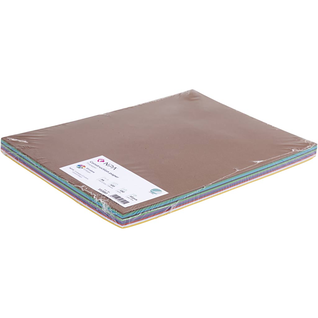 Creativ Papir, str. A4, 120 g, ass. farver, 100 ark/ 1 pk. - Image 3