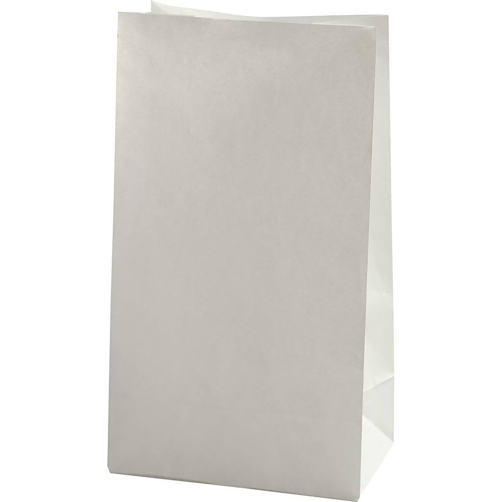Papirposer, H: 27 cm, str. 9x15 cm, 50 g, hvid, 50 stk./ 1 pk.