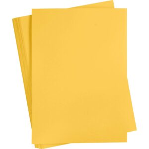 Karton, A4, 270 g, gul, 10 ark/ 1 pk.