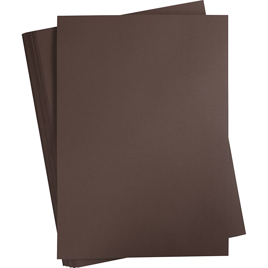 Karton, ark 50x70 cm, 270 g, mørk brun, 10 ark/ 1 pk.