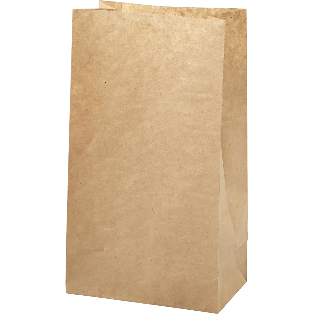 Papirposer, H: 27 cm, str. 9x15 cm, 50 g, brun, 50 stk./ 1 pk.