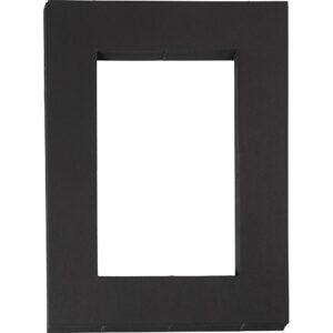 Passepartoutrammer, A5, ark 17x23, tykkelse 0,4 mm, 270 g, sort, 25 stk./ 1 pk.