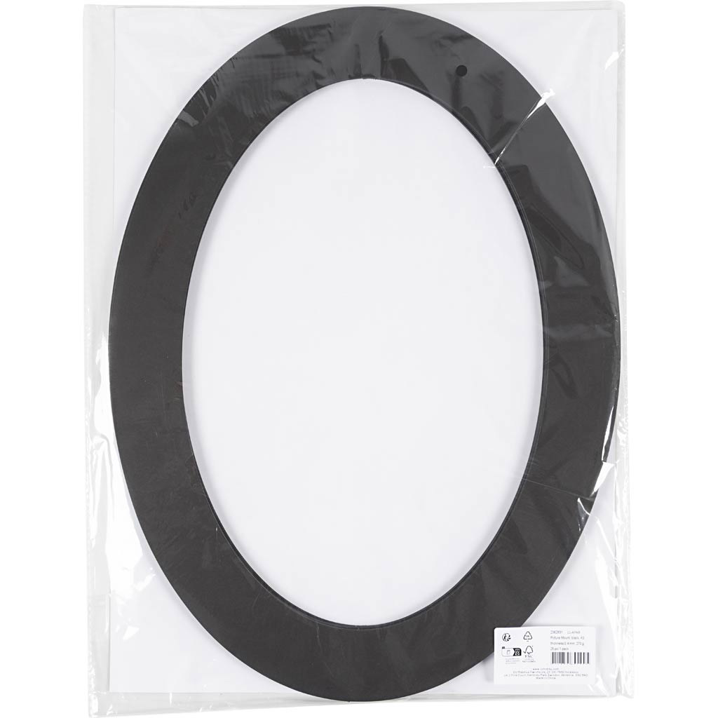 Passepartoutrammer, A3, tykkelse 0.4 mm, oval, 270 g, sort, 25 stk./ 1 pk. - Image 2
