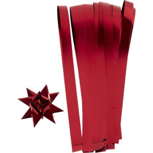 Stjernestrimler, L: 73 cm, B: 25 mm, diam. 11,5 cm, metal rød, 50 stk./ 1 pk.
