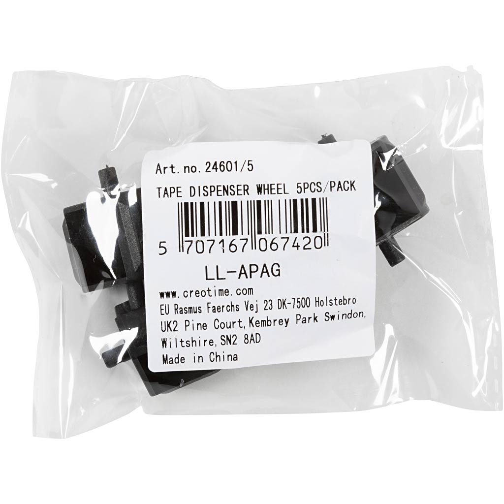 Hjul til borddispenser, sort, 5 stk./ 1 pk. - Image 4