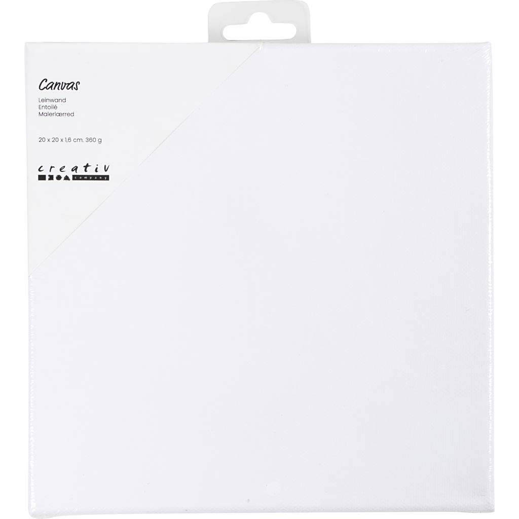 Malerlærred, D: 1,6 cm, str. 20x20 cm, 360 g, 1 stk. - Image 2
