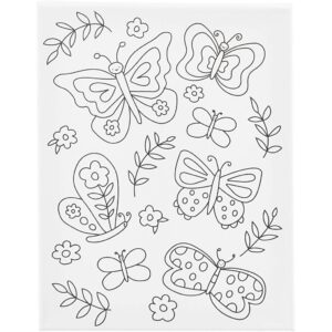 Malerlærred med print, Sommerfugle, D: 1,6 cm, str. 24x30 cm, 360 g, 1 stk.