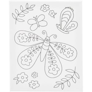 Malerlærred med print, Stor sommerfugl, D: 1,6 cm, str. 24x30 cm, 360 g, 1 stk.