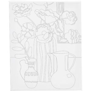 Malerlærred med print, Blomster stilleben, D: 1,6 cm, str. 24x30 cm, 360 g, 1 stk.