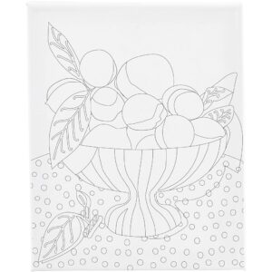 Malerlærred med print, Frugtskål, D: 1,6 cm, str. 24x30 cm, 360 g, 1 stk.