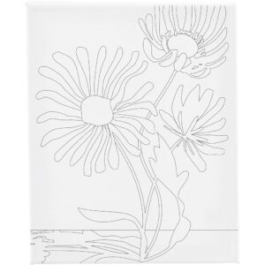 Malerlærred med print, Store blomster, D: 1,6 cm, str. 24x30 cm, 360 g, 1 stk.