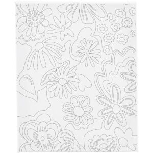 Malerlærred med print, Blomster, D: 1,6 cm, str. 24x30 cm, 360 g, 1 stk.