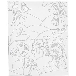 Malerlærred med print, Blomsterlandskab, D: 1,6 cm, str. 24x30 cm, 360 g, 1 stk.