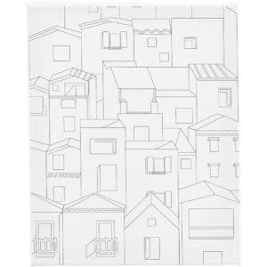 Malerlærred med print, By, D: 1,6 cm, str. 24x30 cm, 360 g, 1 stk.