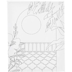 Malerlærred med print, Solrig balkon , D: 1,6 cm, str. 24x30 cm, 360 g, 1 stk.