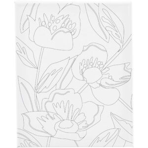 Malerlærred med print, Valmuer, D: 1,6 cm, str. 24x30 cm, 360 g, 1 stk.