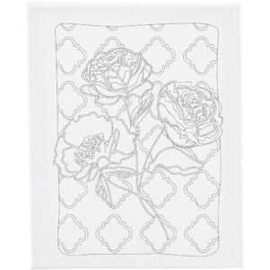 Malerlærred med print, Roser, D: 1,6 cm, str. 24x30 cm, 360 g, 1 stk.