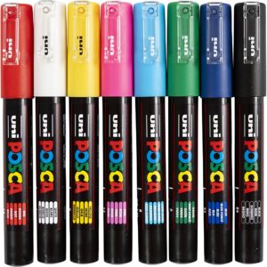 Posca Tusch, nr. PC-1M, streg 0,7 mm, extra-fine, 8 stk./ 1 stk.