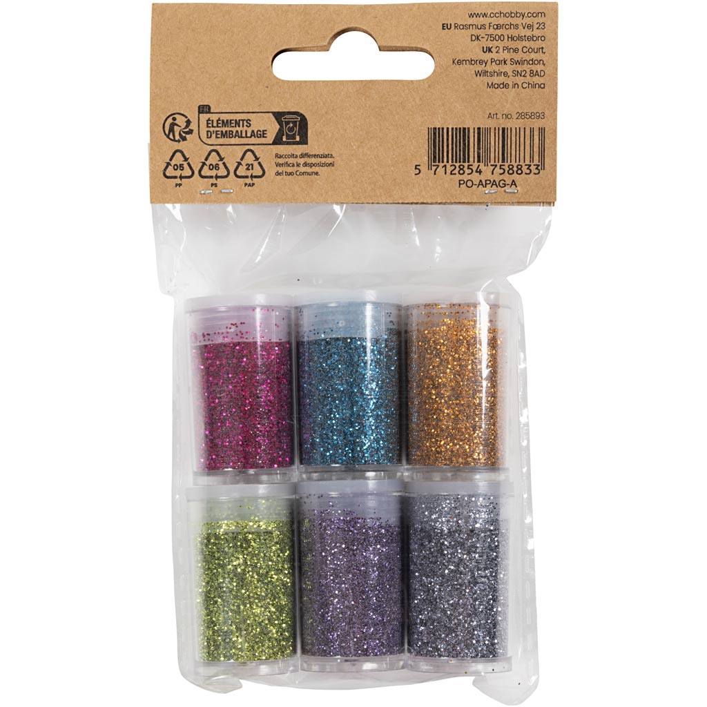 Bio-glimmer, ass. farver, 6x7 ml/ 1 pk. - Image 3