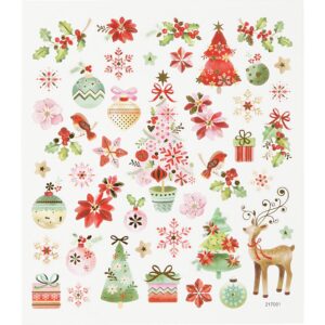 Stickers, romantisk jul, ark 15x16,5 cm, 1 ark