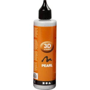 3D Liner, blank,metallic, dækkende, sølv, 100 ml/ 1 fl.