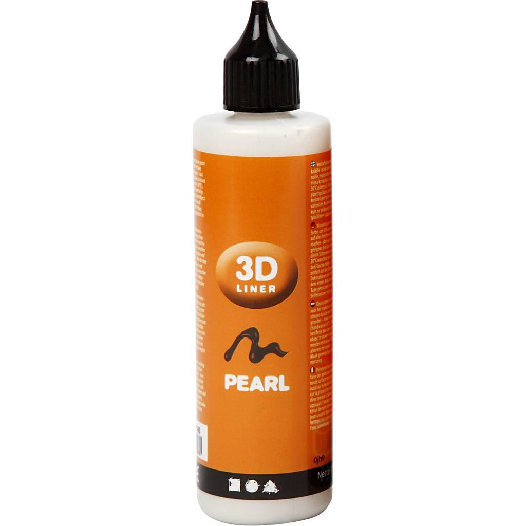 3D Liner, blank, dækkende, hvid, 100 ml/ 1 fl.