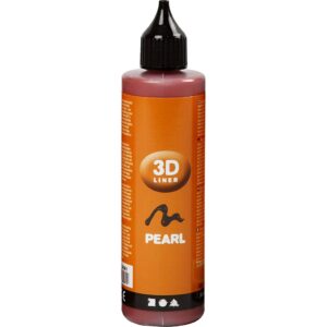 3D Liner, blank,metallic, dækkende, metal rød, 100 ml/ 1 fl.