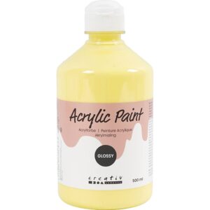 Akrylmaling Blank, lys gul, 500 ml/ 1 fl.