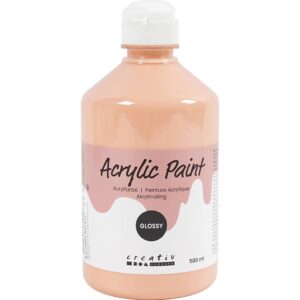 Akrylmaling Blank, abrikos, 500 ml/ 1 fl.