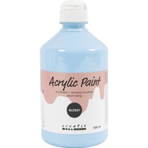Akrylmaling Blank, lyseblå, 500 ml/ 1 fl.