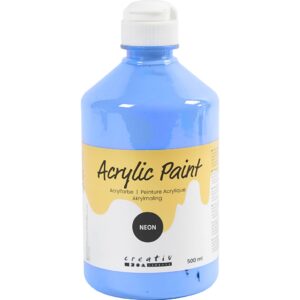 Akrylmaling Neon, lys blå, 500 ml/ 1 fl.