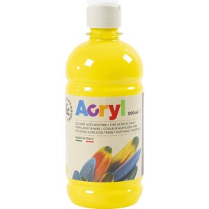 PRIMO Allround Acrylmaling, blank, gul, 500 ml/ 1 fl.