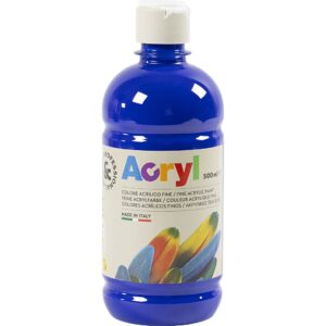 PRIMO Allround Acrylmaling, blank, ultra marine blå, 500 ml/ 1 fl.
