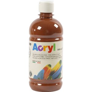 PRIMO Allround Acrylmaling, blank, brun, 500 ml/ 1 fl.
