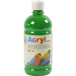 PRIMO Allround Acrylmaling, blank, mørk grøn, 500 ml/ 1 fl.