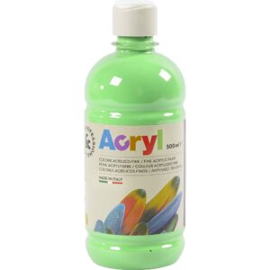 PRIMO Allround Acrylmaling, blank, lys grøn, 500 ml/ 1 fl.